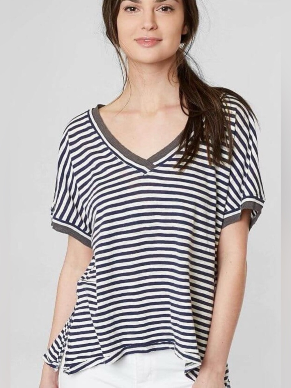 Free People We The Free Take Me T Shirt Stripe, size L, like new!